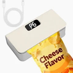 Mini Sigillatore per Sacchetti Ricaricabile, Termosigillatore Elettrico Portatile con 6 Modalità, Taglierino e Base Magnetica per Sacchetti di Snack da Cucina, Patatine e Frutta TechPlus