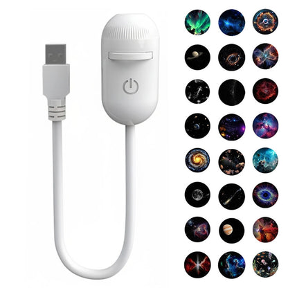 Lampada LED Ricaricabile con Proiettore di Stelle TechPlus