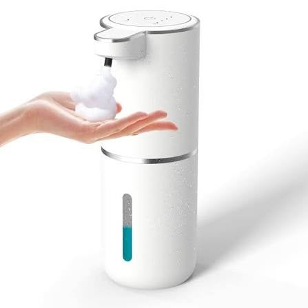 Dispenser automatico di sapone liquido/schiumogeno, dispenser di sapone elettrico touchless ricaricabile tramite USB con sensore a infrarossi per bagno e cucina TechPlus
