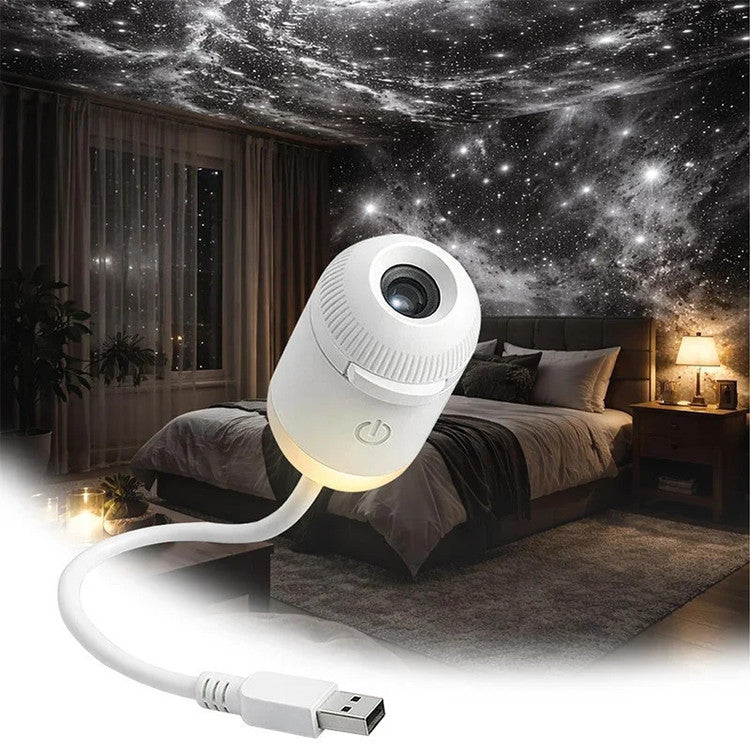 Lampada LED Ricaricabile con Proiettore di Stelle TechPlus